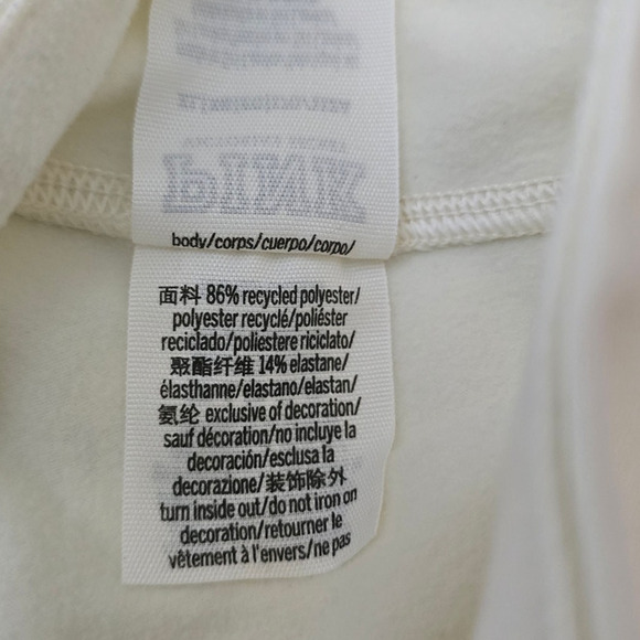 Victoria Secret Pink Cream Crop Pockets Pullover Athletic Women's Jacket XL - Picture 6 of 6